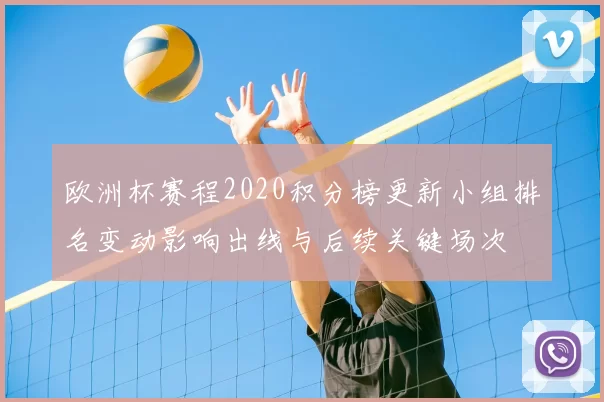 欧洲杯赛程2020积分榜更新小组排名变动影响出线与后续关键场次
